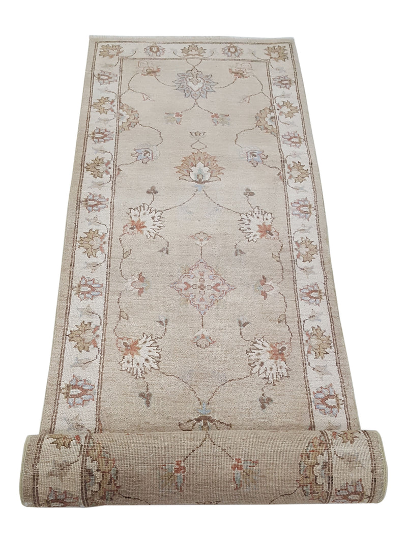 Pacific Ziegler 42130 Lt.Brown Ivory Transitional Hand Knotted Rug