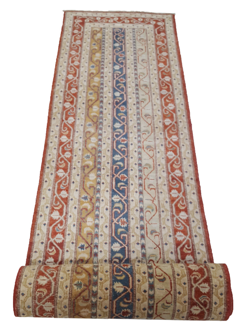 Pacific Ziegler 42134 Red Multi Transitional Hand Knotted Rug