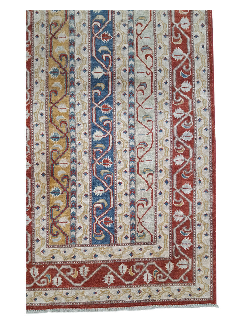 Pacific Ziegler 42134 Red Multi Transitional Hand Knotted Rug