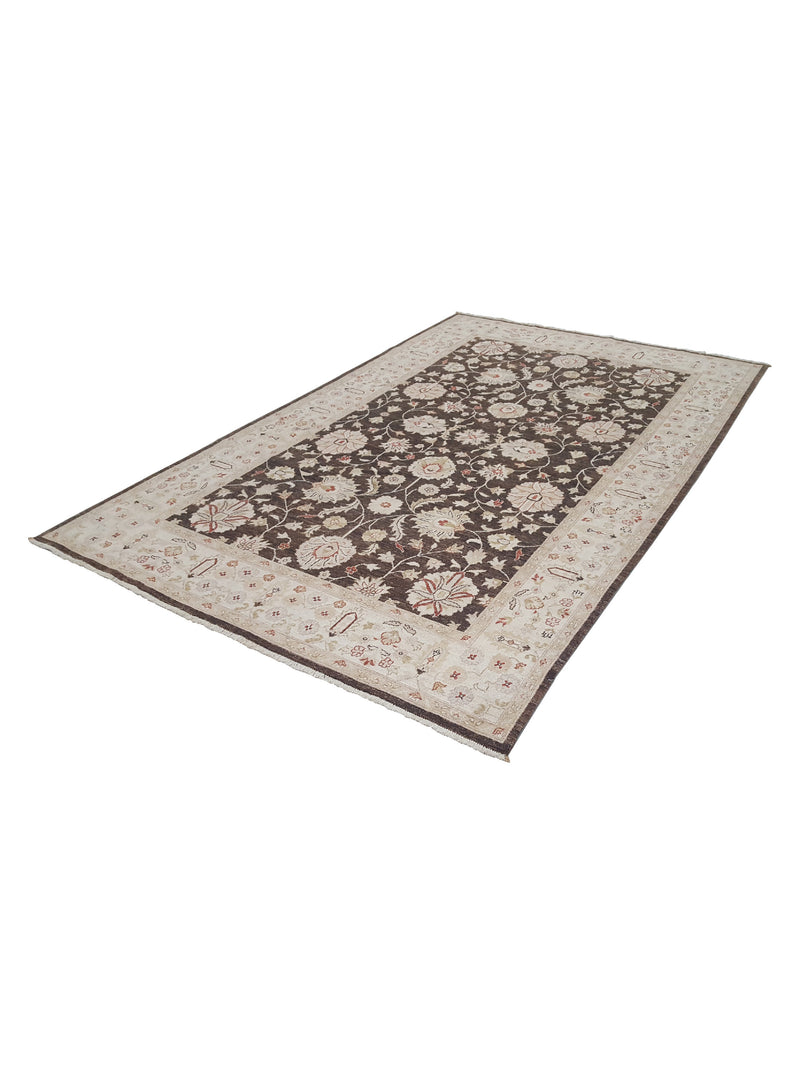 Pacific Ziegler 42137 Brown Ivory Transitional Hand Knotted Rug