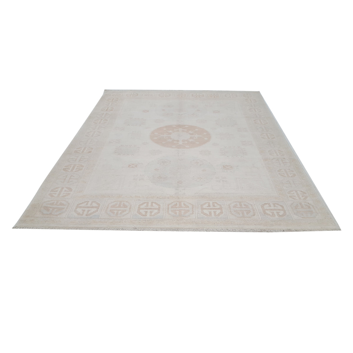 Pacific Ziegler 42139 Ivory Ivory Transitional Hand Knotted Rug