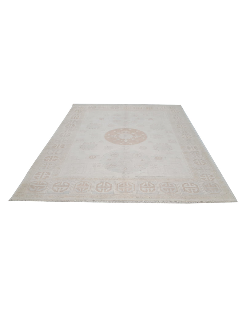 Pacific Ziegler 42139 Ivory Ivory Transitional Hand Knotted Rug
