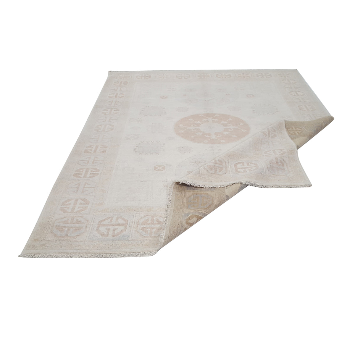 Pacific Ziegler 42139 Ivory Ivory Transitional Hand Knotted Rug