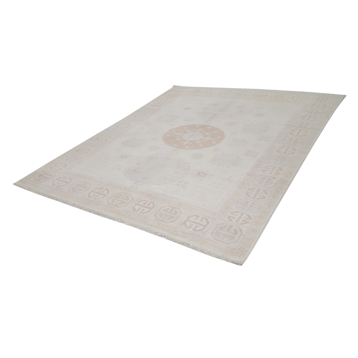 Pacific Ziegler 42139 Ivory Ivory Transitional Hand Knotted Rug