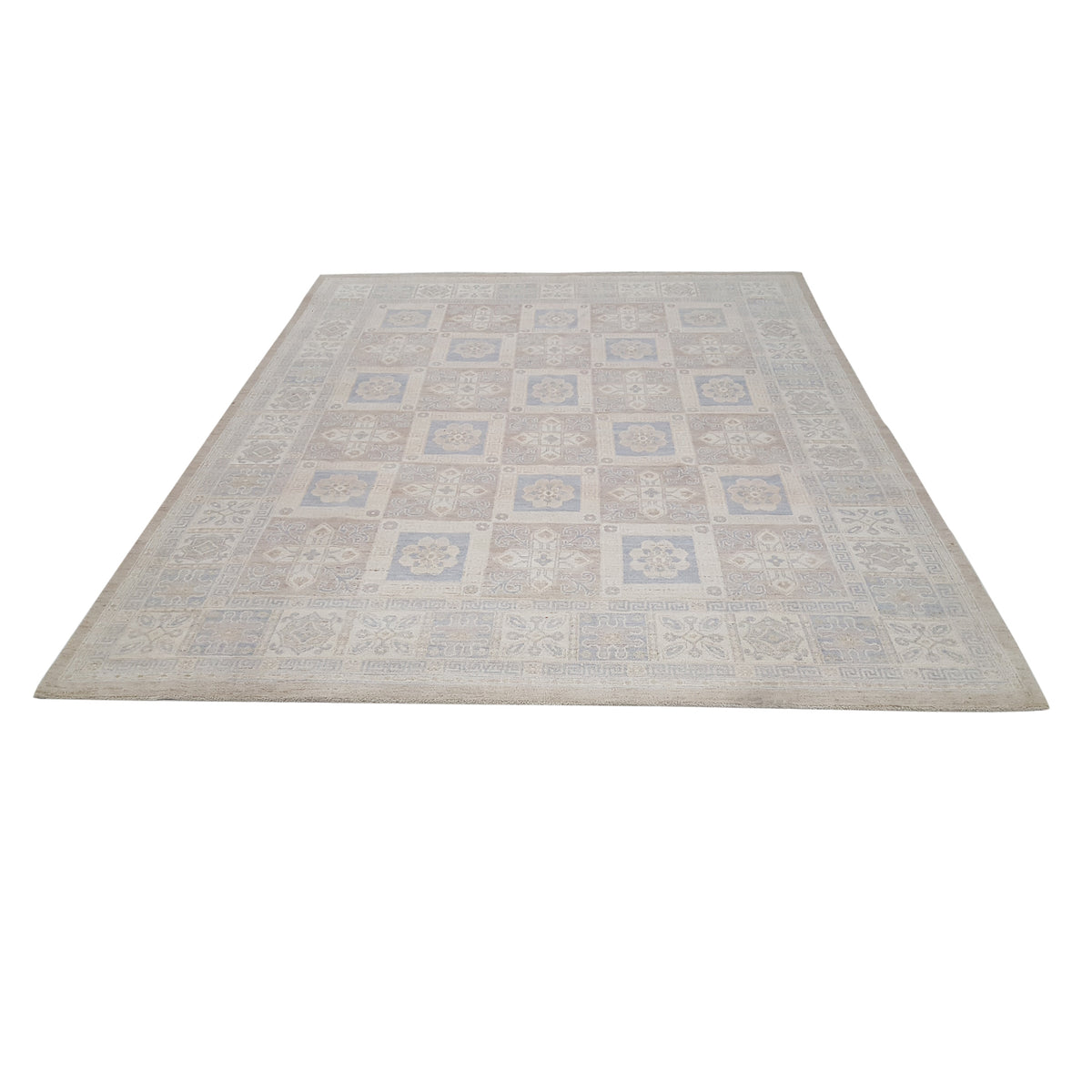 Pacific Ziegler 42142 Beige Lt.Blue Transitional Hand Knotted Rug