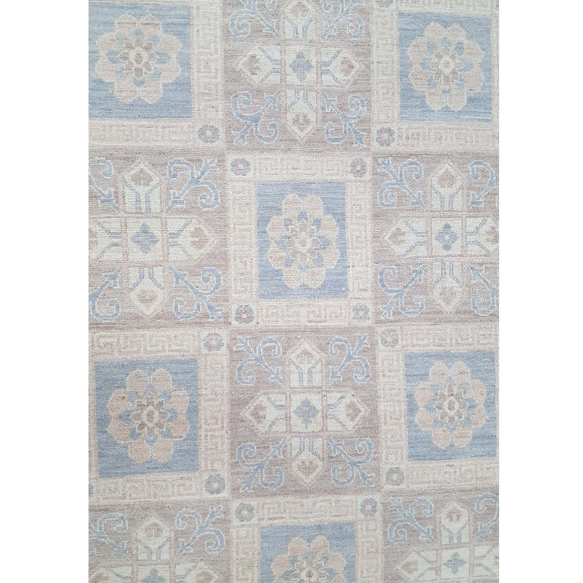Pacific Ziegler 42142 Beige Lt.Blue Transitional Hand Knotted Rug