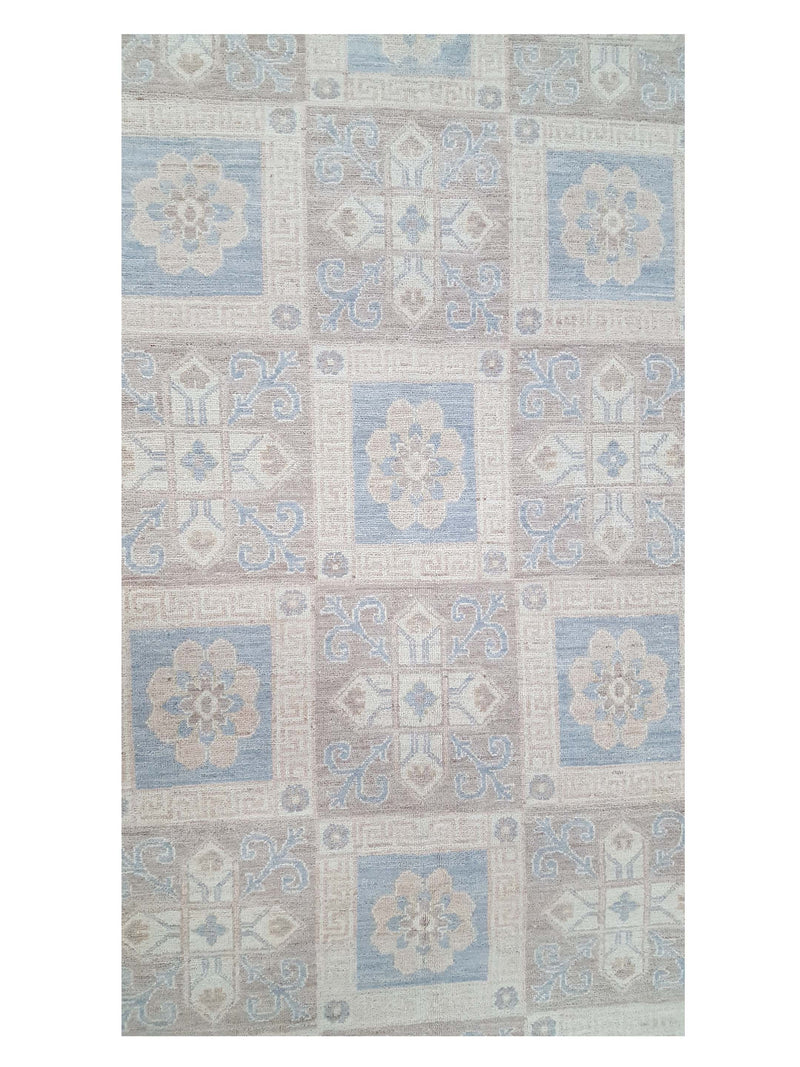 Pacific Ziegler 42142 Beige Lt.Blue Transitional Hand Knotted Rug