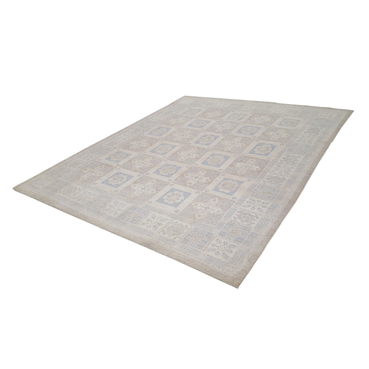 Pacific Ziegler 42142 Beige Lt.Blue Transitional Hand Knotted Rug