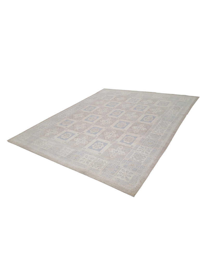 Pacific Ziegler 42142 Beige Lt.Blue Transitional Hand Knotted Rug