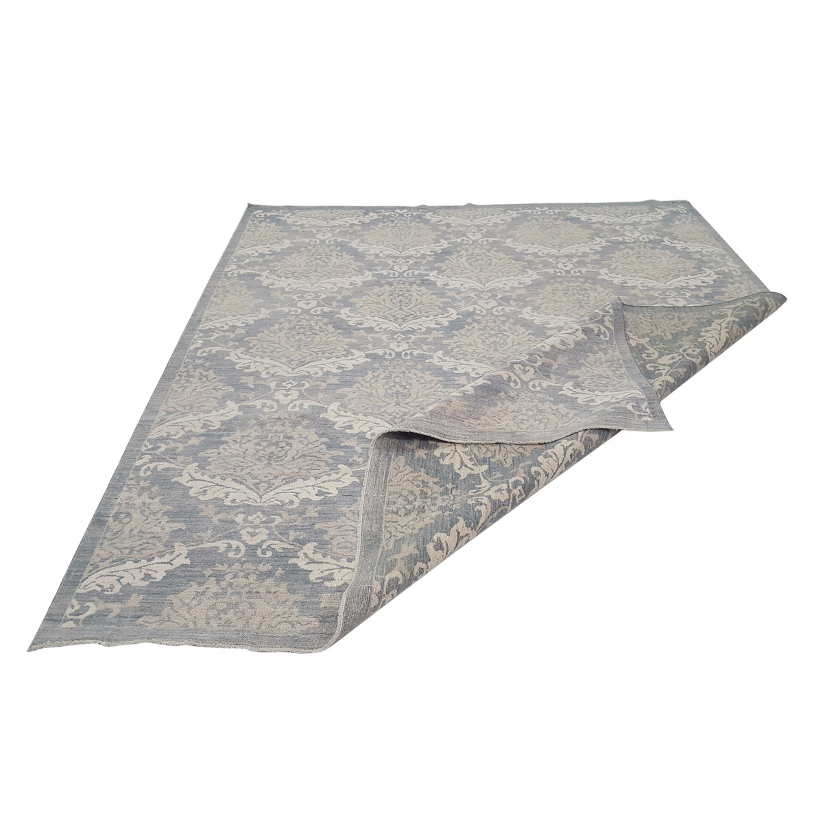Pacific Ziegler 42143 Grey Ivory Transitional Hand Knotted Rug