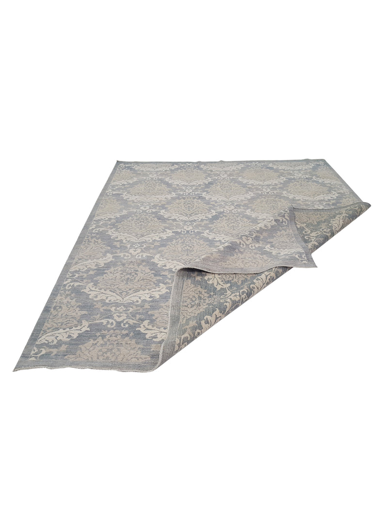 Pacific Ziegler 42143 Grey Ivory Transitional Hand Knotted Rug