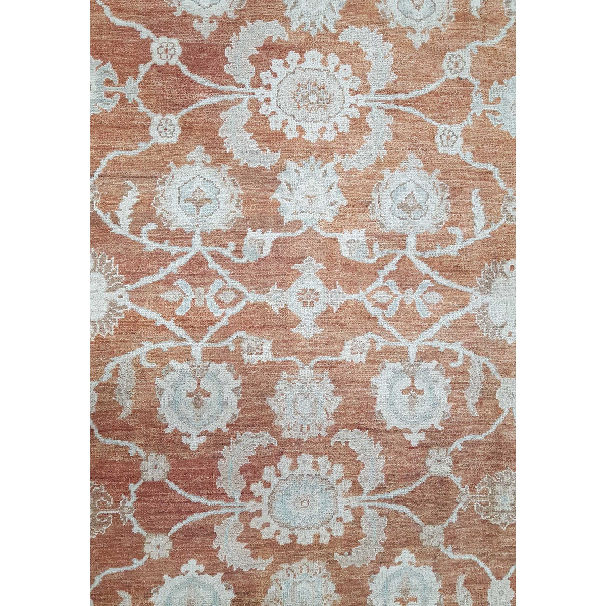 Pacific Ziegler 42149 Rust Ivory Transitional Hand Knotted Rug