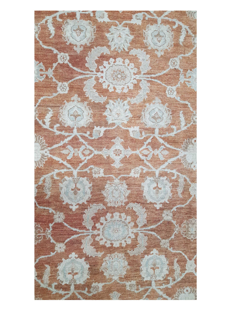Pacific Ziegler 42149 Rust Ivory Transitional Hand Knotted Rug