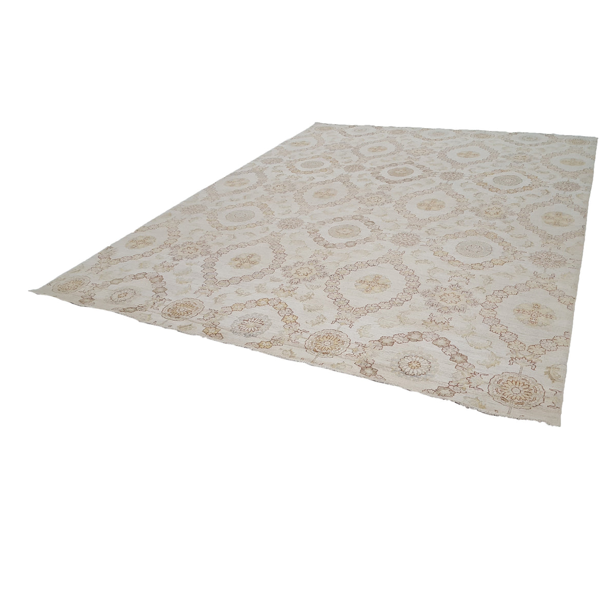 Pacific Ziegler 42151 Ivory Ivory Transitional Hand Knotted Rug