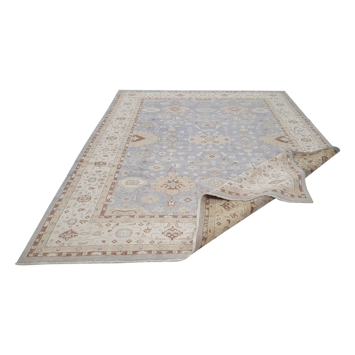 Pacific Ziegler 42154 Lt.Grey Ivory Transitional Hand Knotted Rug