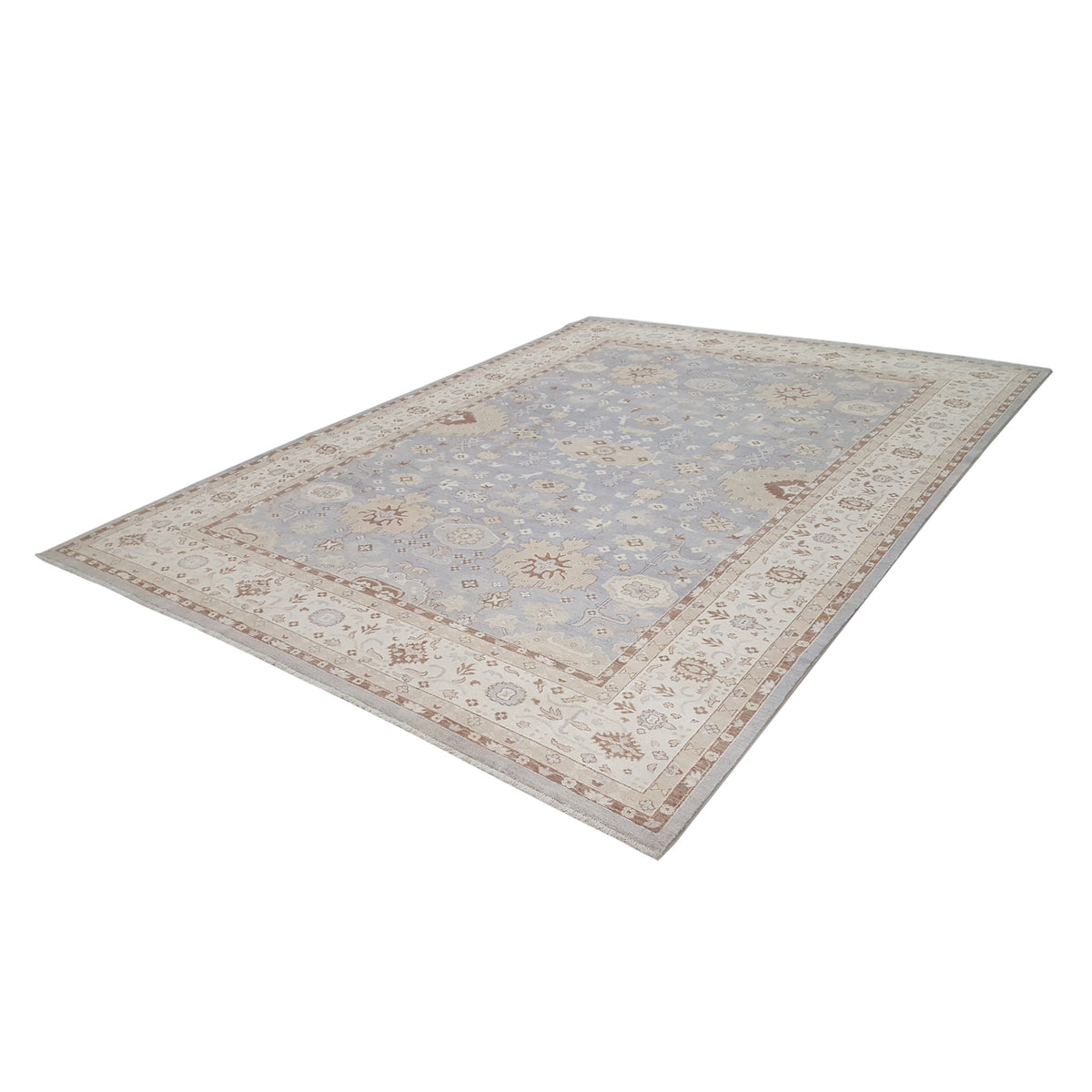 Pacific Ziegler 42154 Lt.Grey Ivory Transitional Hand Knotted Rug