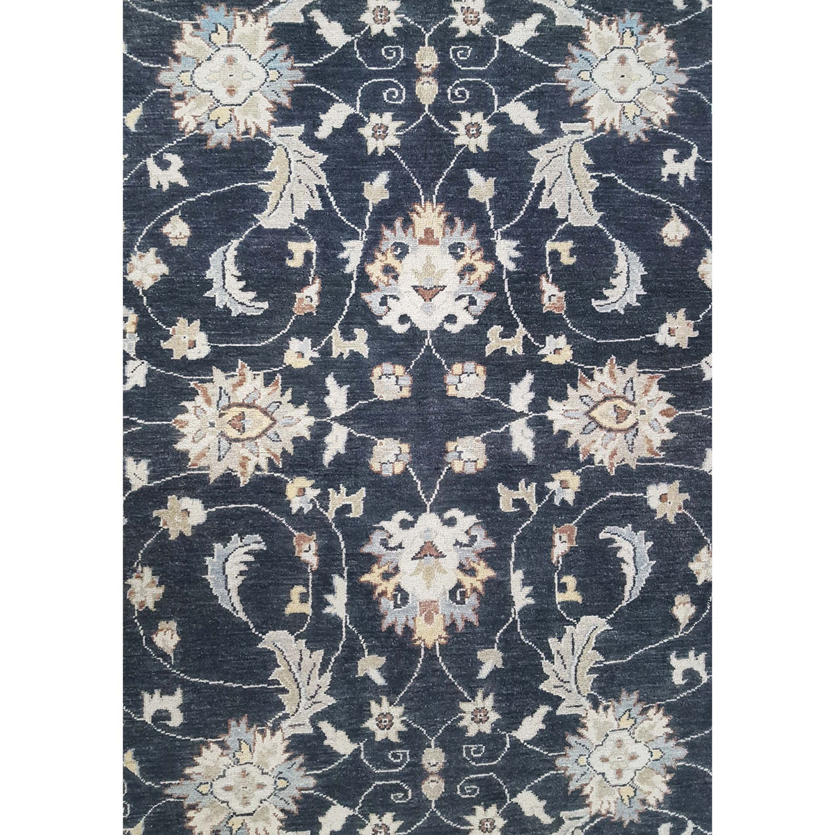 Pacific Ziegler 42157 Black Ivory Transitional Hand Knotted Rug
