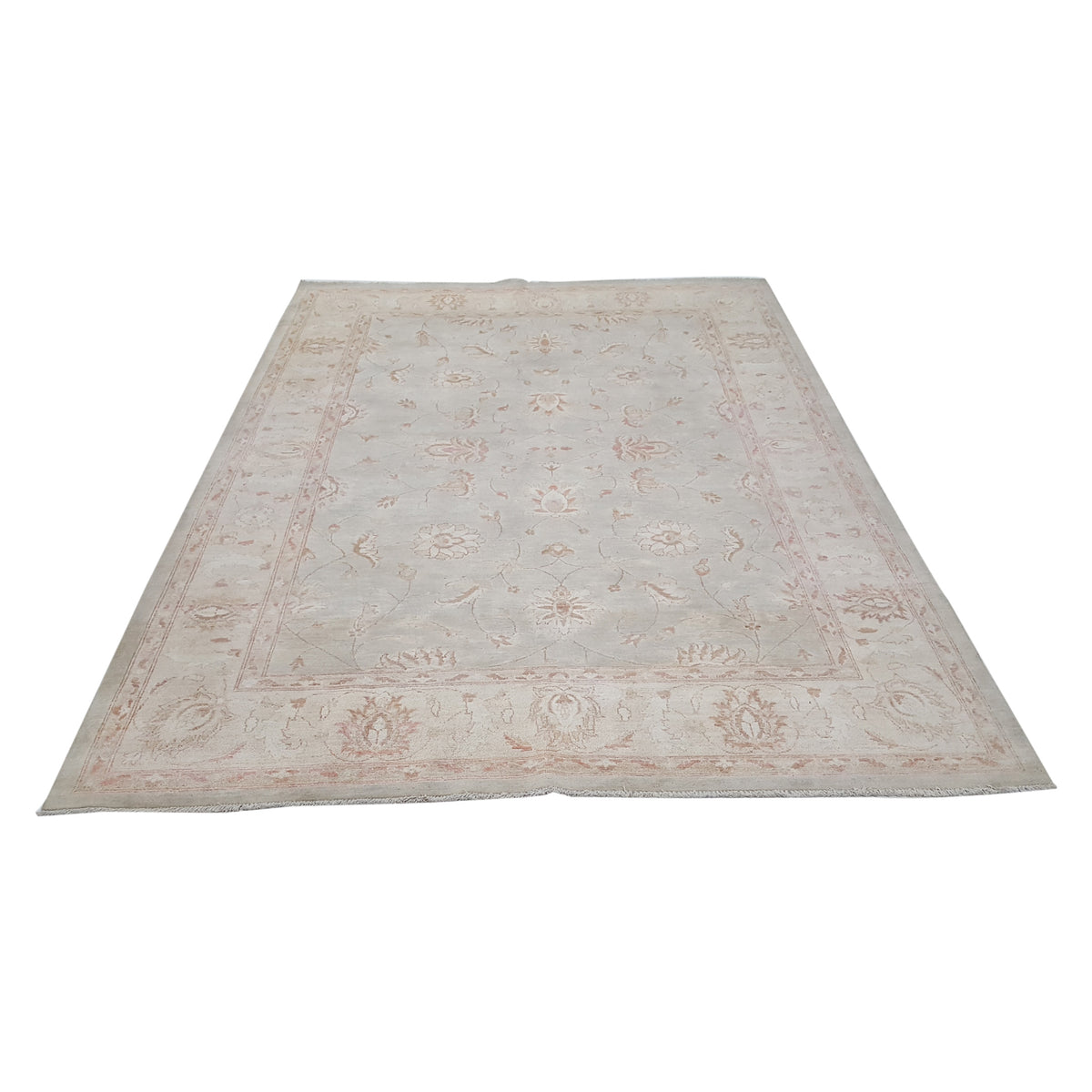 Pacific Ziegler 42158 Grey Ivory Transitional Hand Knotted Rug