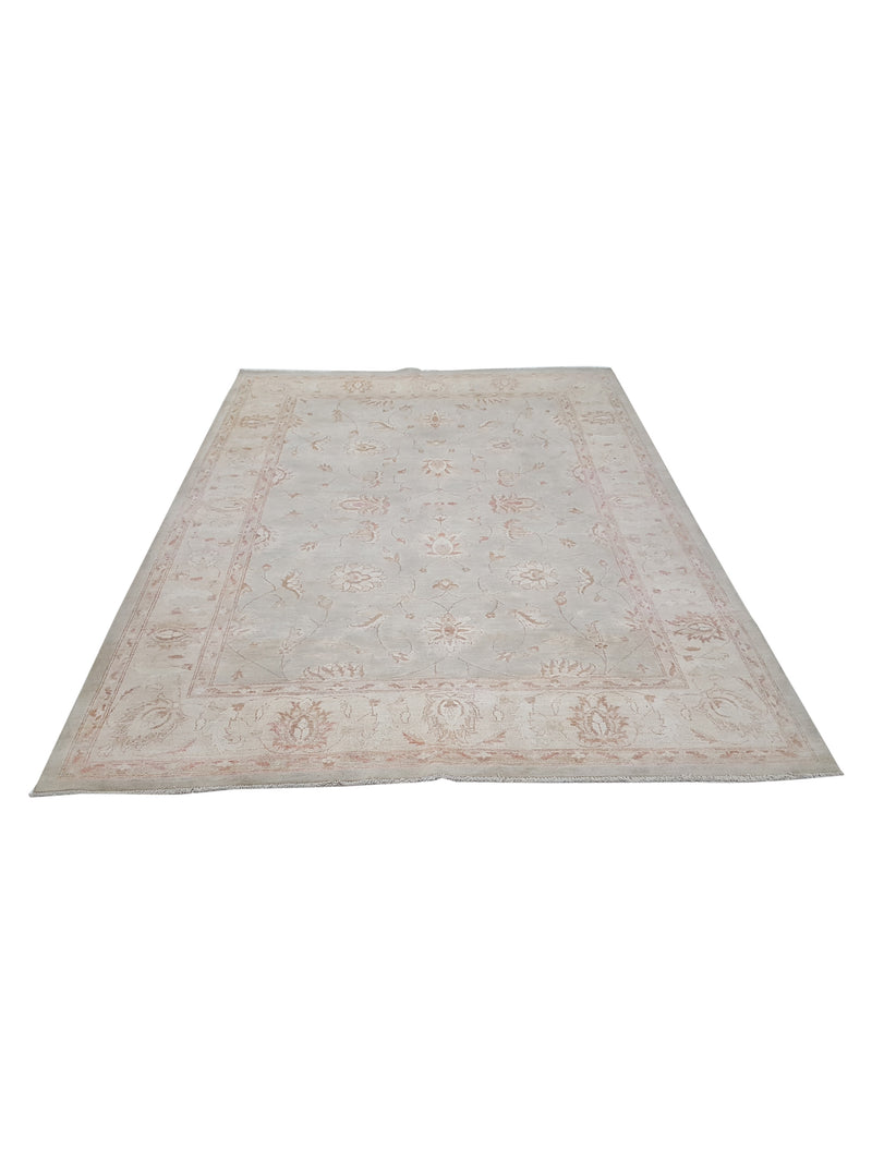 Pacific Ziegler 42158 Grey Ivory Transitional Hand Knotted Rug