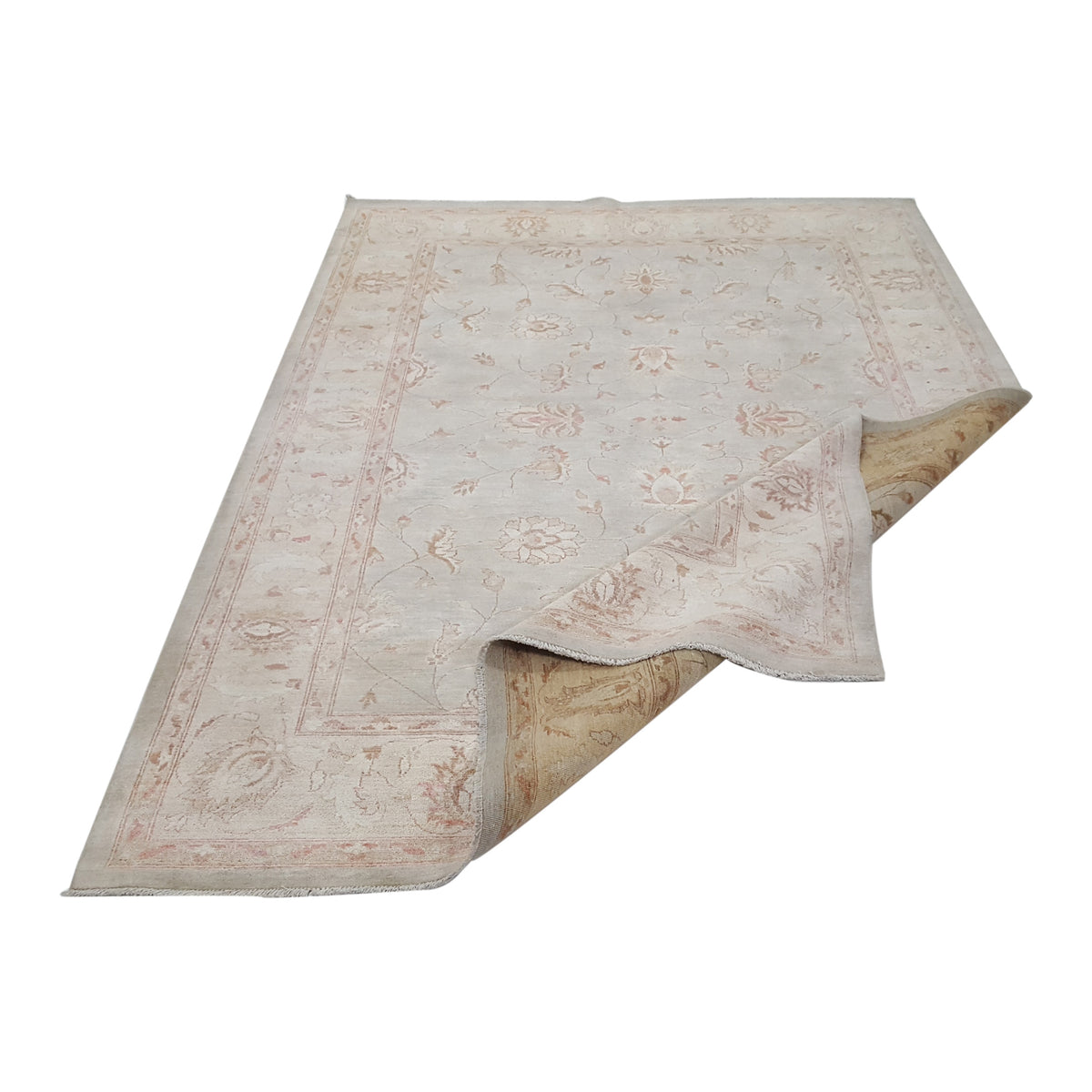 Pacific Ziegler 42158 Grey Ivory Transitional Hand Knotted Rug