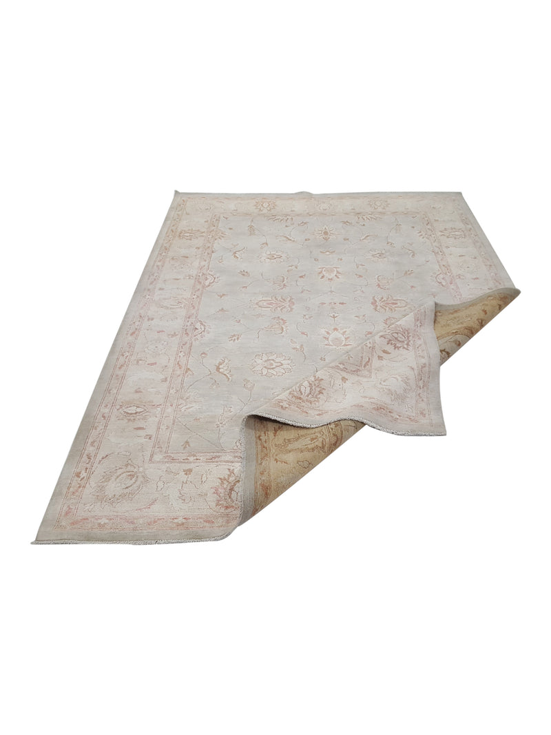 Pacific Ziegler 42158 Grey Ivory Transitional Hand Knotted Rug
