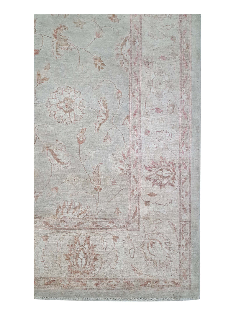 Pacific Ziegler 42158 Grey Ivory Transitional Hand Knotted Rug
