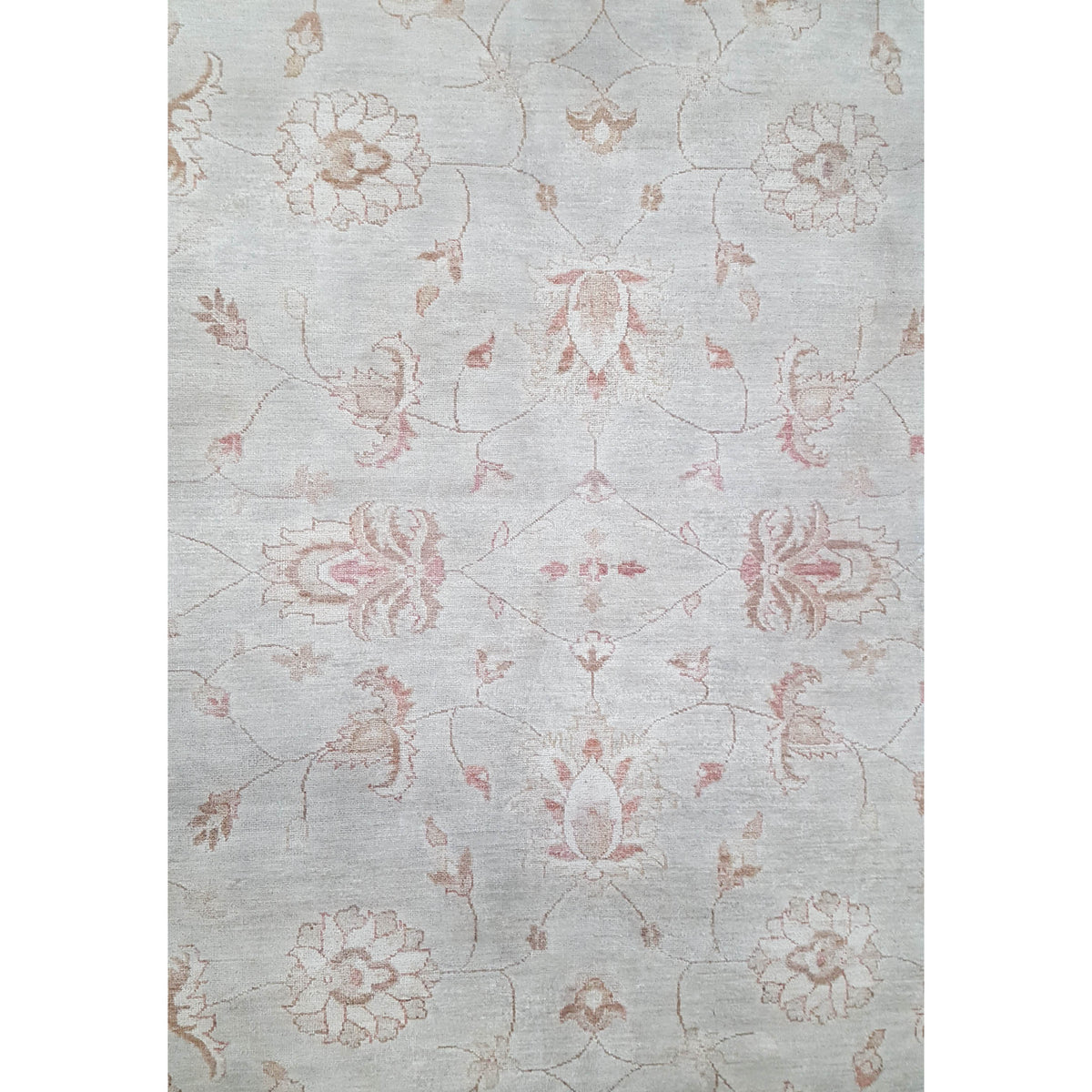 Pacific Ziegler 42158 Grey Ivory Transitional Hand Knotted Rug
