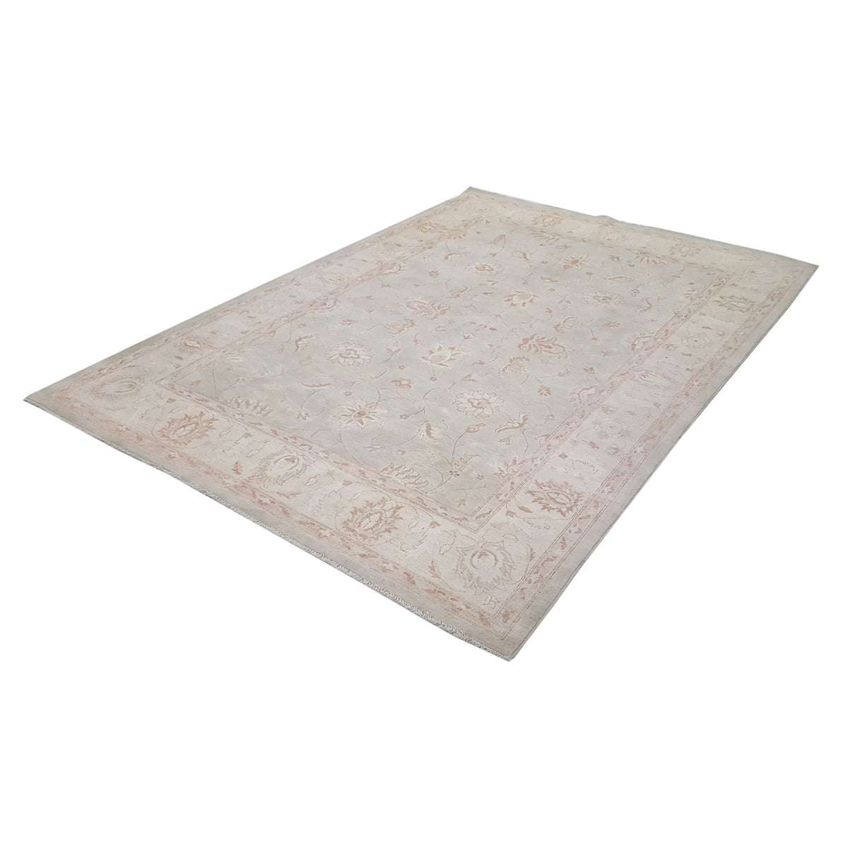 Pacific Ziegler 42158 Grey Ivory Transitional Hand Knotted Rug