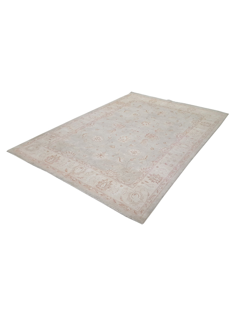 Pacific Ziegler 42158 Grey Ivory Transitional Hand Knotted Rug
