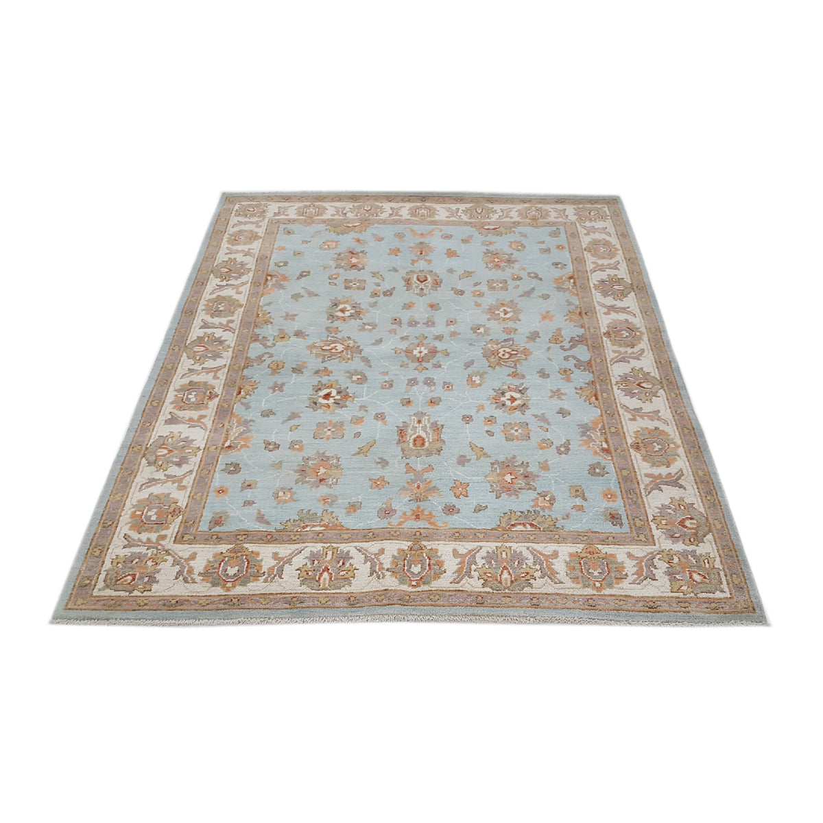 Pacific Ziegler 42161 Blue Ivory Transitional Hand Knotted Rug