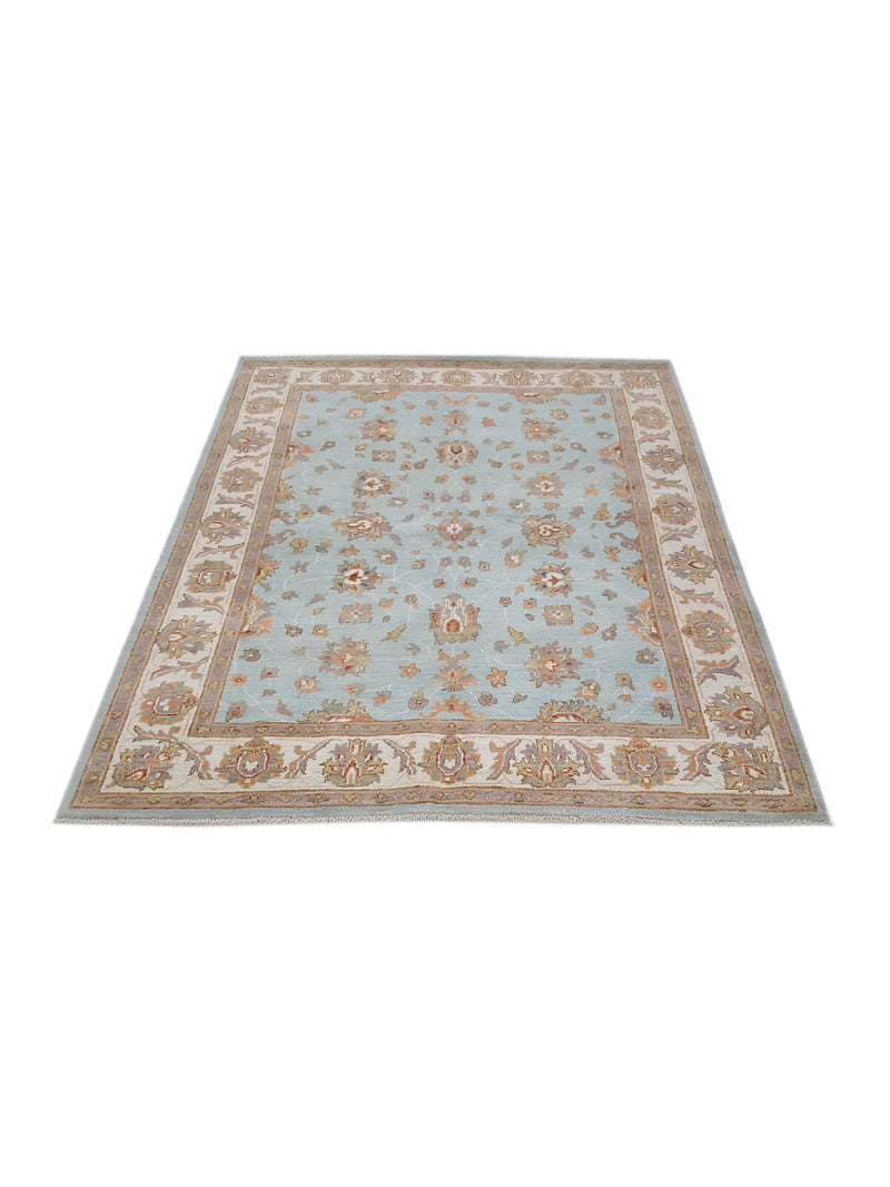 Pacific Ziegler 42161 Blue Ivory Transitional Hand Knotted Rug