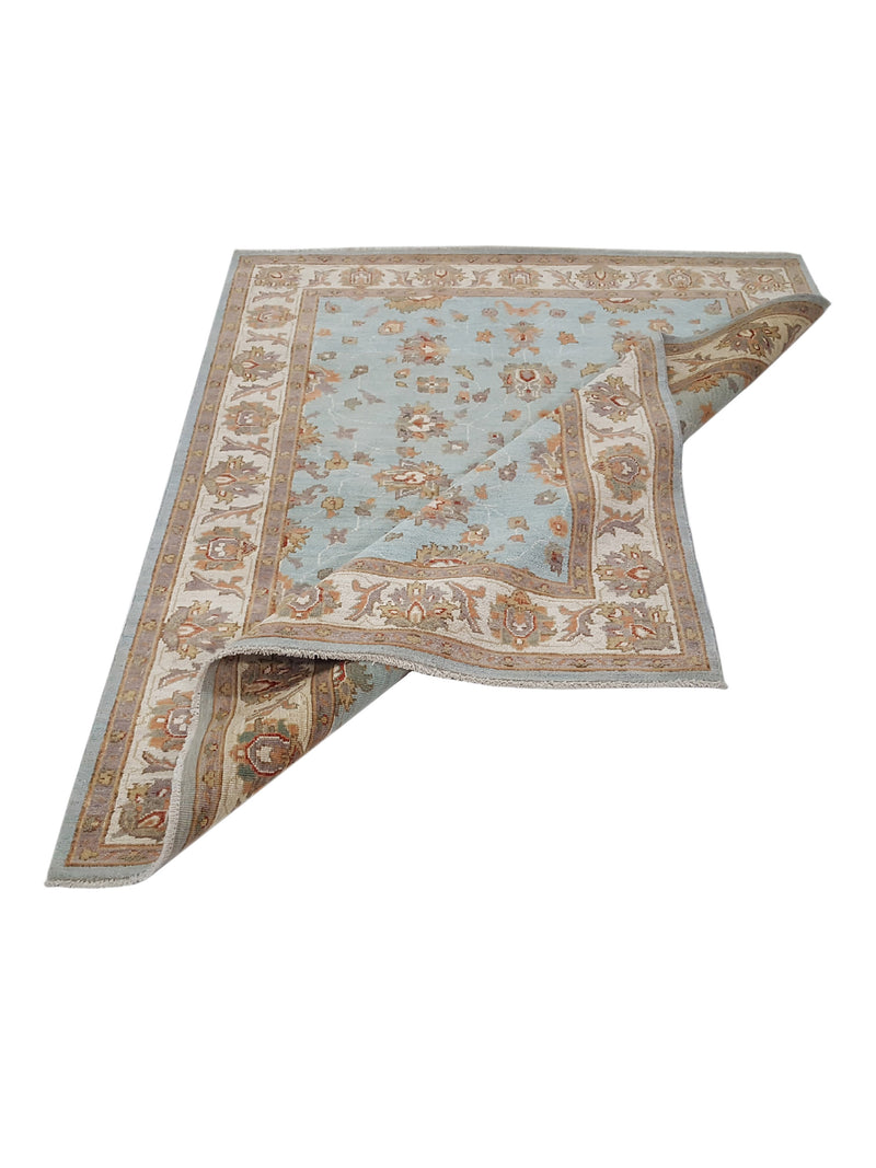 Pacific Ziegler 42161 Blue Ivory Transitional Hand Knotted Rug