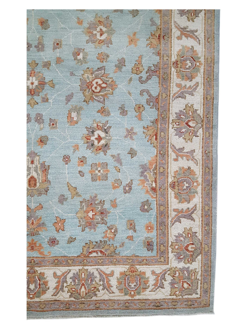 Pacific Ziegler 42161 Blue Ivory Transitional Hand Knotted Rug