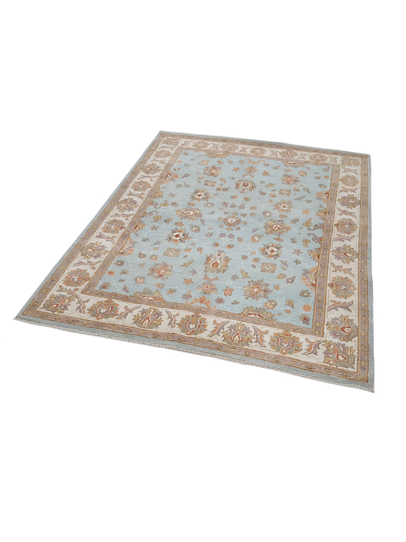 Pacific Ziegler 42161 Blue Ivory Transitional Hand Knotted Rug