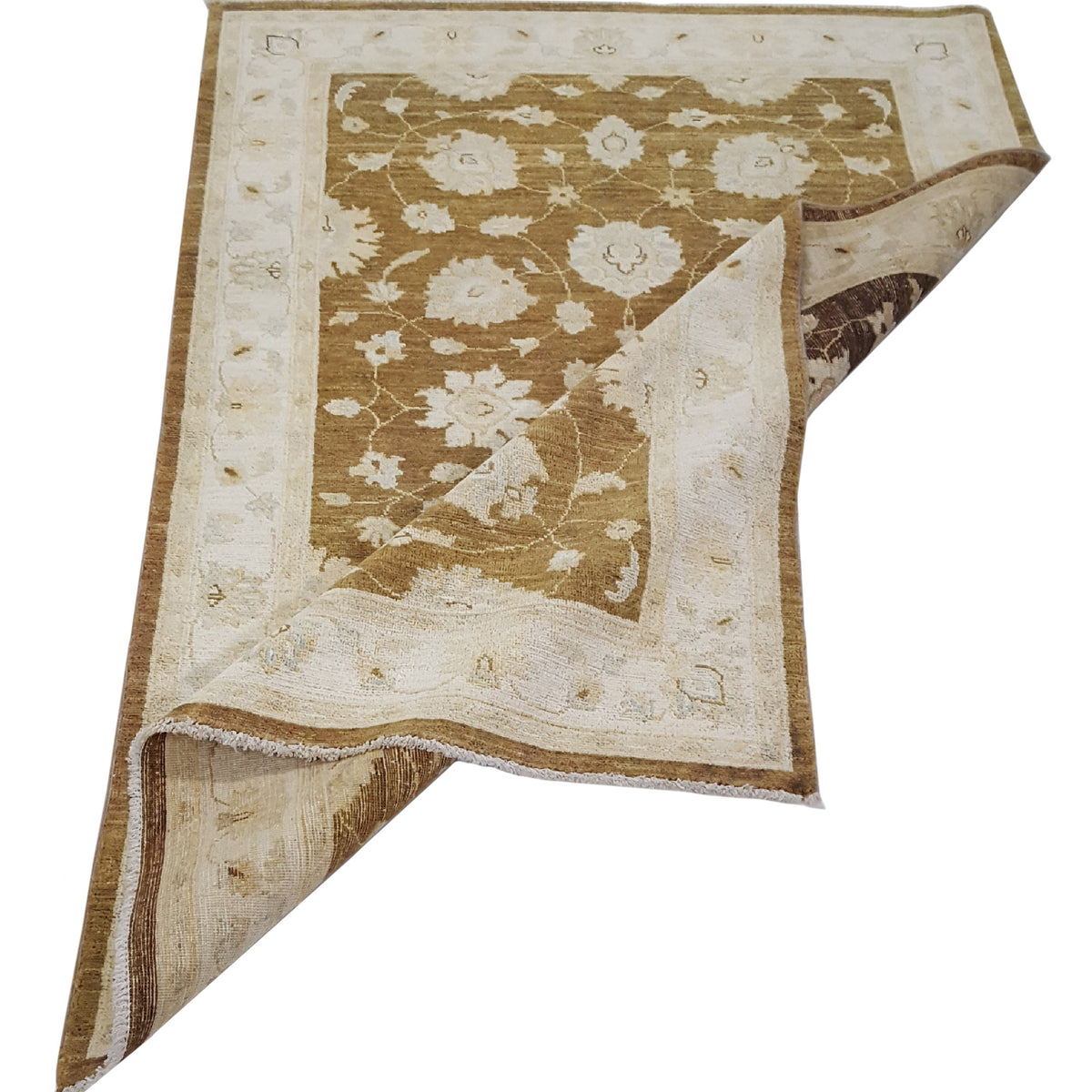Pacific Ziegler 42165 Brown Ivory Transitional Hand Knotted Rug