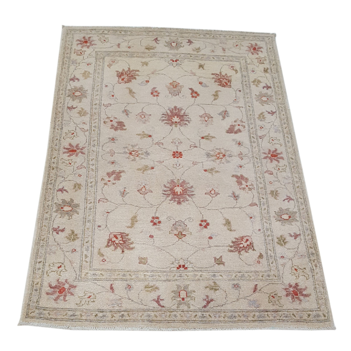 Pacific Ziegler 42166 Ivory Ivory Transitional Hand Knotted Rug