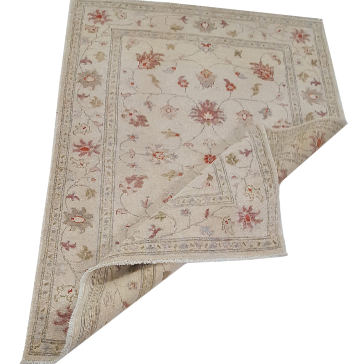 Pacific Ziegler 42166 Ivory Ivory Transitional Hand Knotted Rug