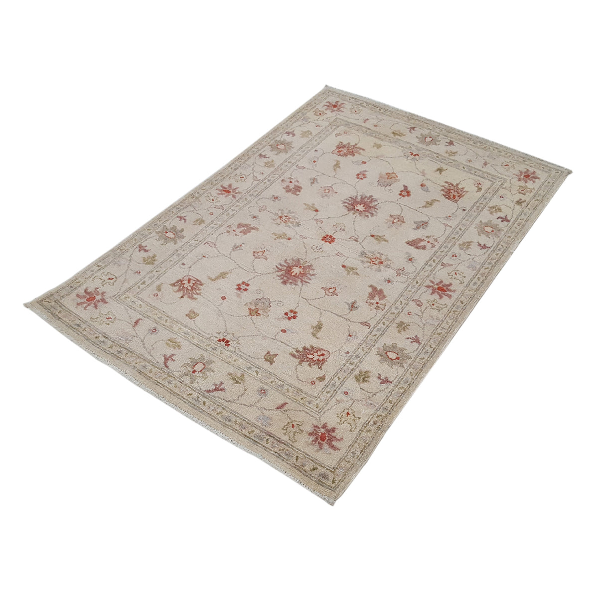 Pacific Ziegler 42166 Ivory Ivory Transitional Hand Knotted Rug