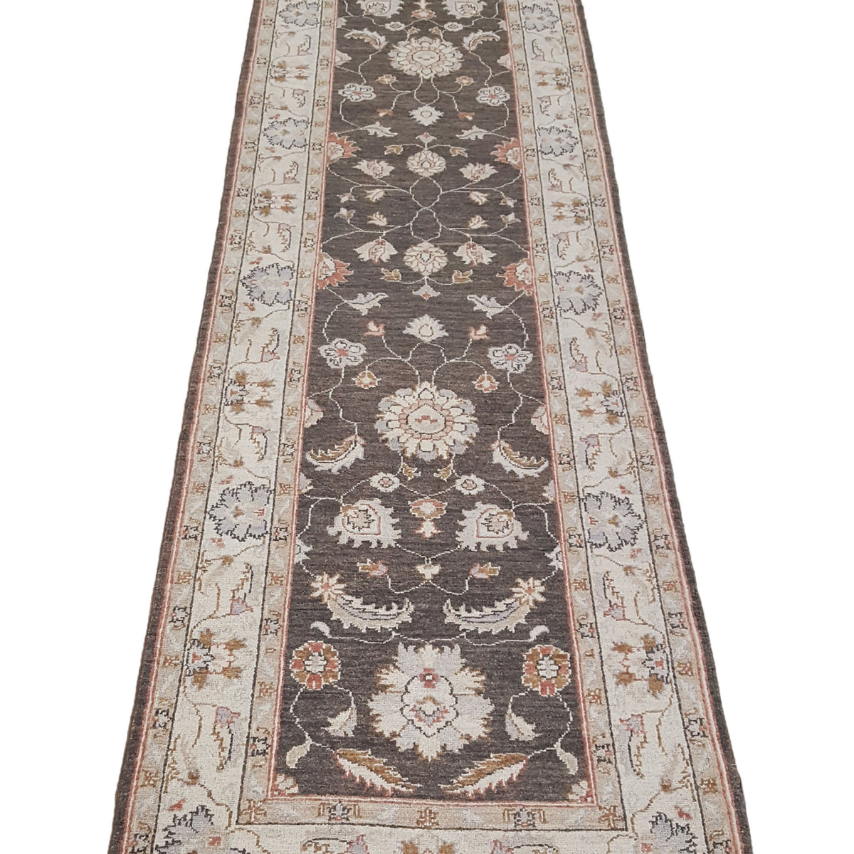 Pacific Ziegler 42169 Brown Ivory Transitional Hand Knotted Rug