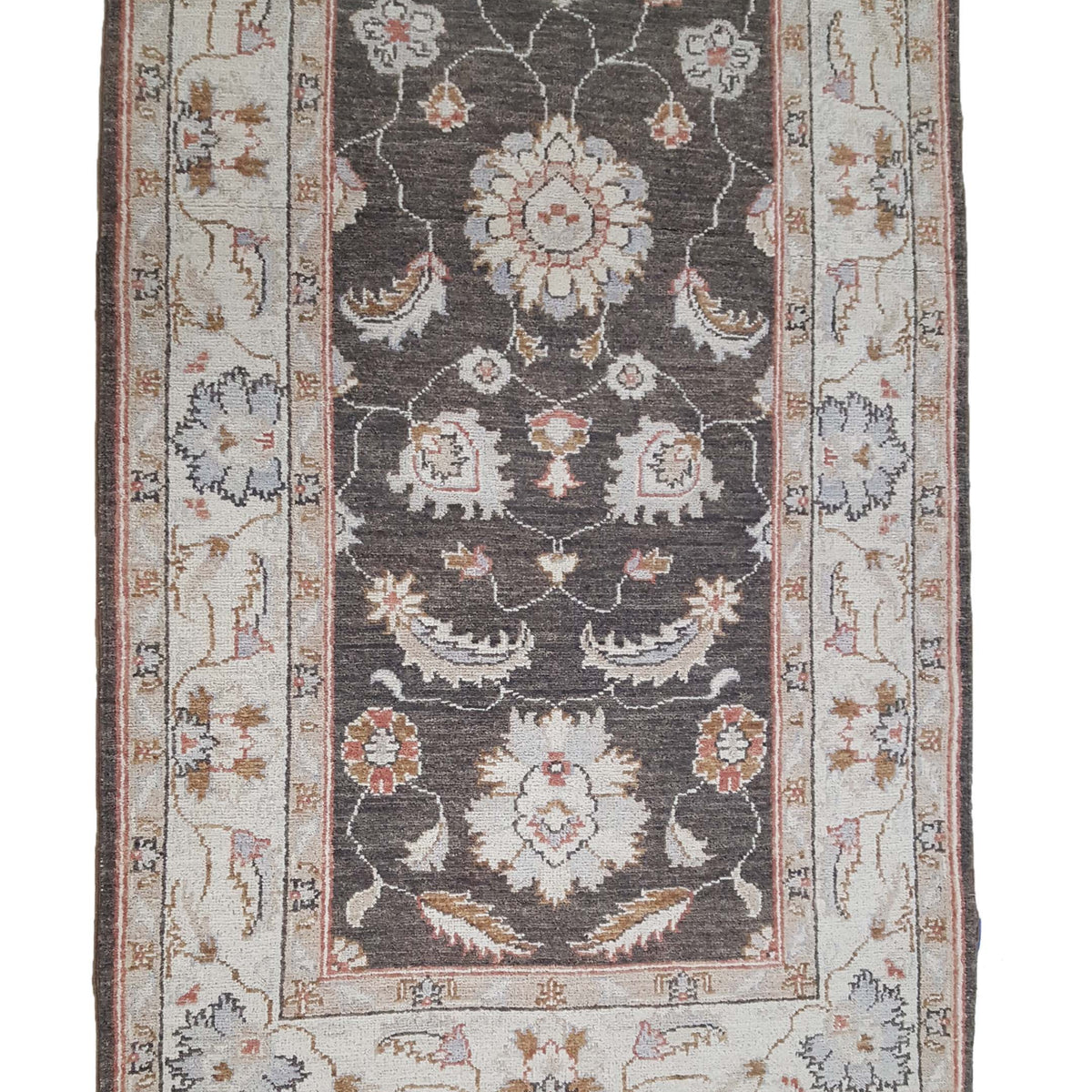 Pacific Ziegler 42169 Brown Ivory Transitional Hand Knotted Rug