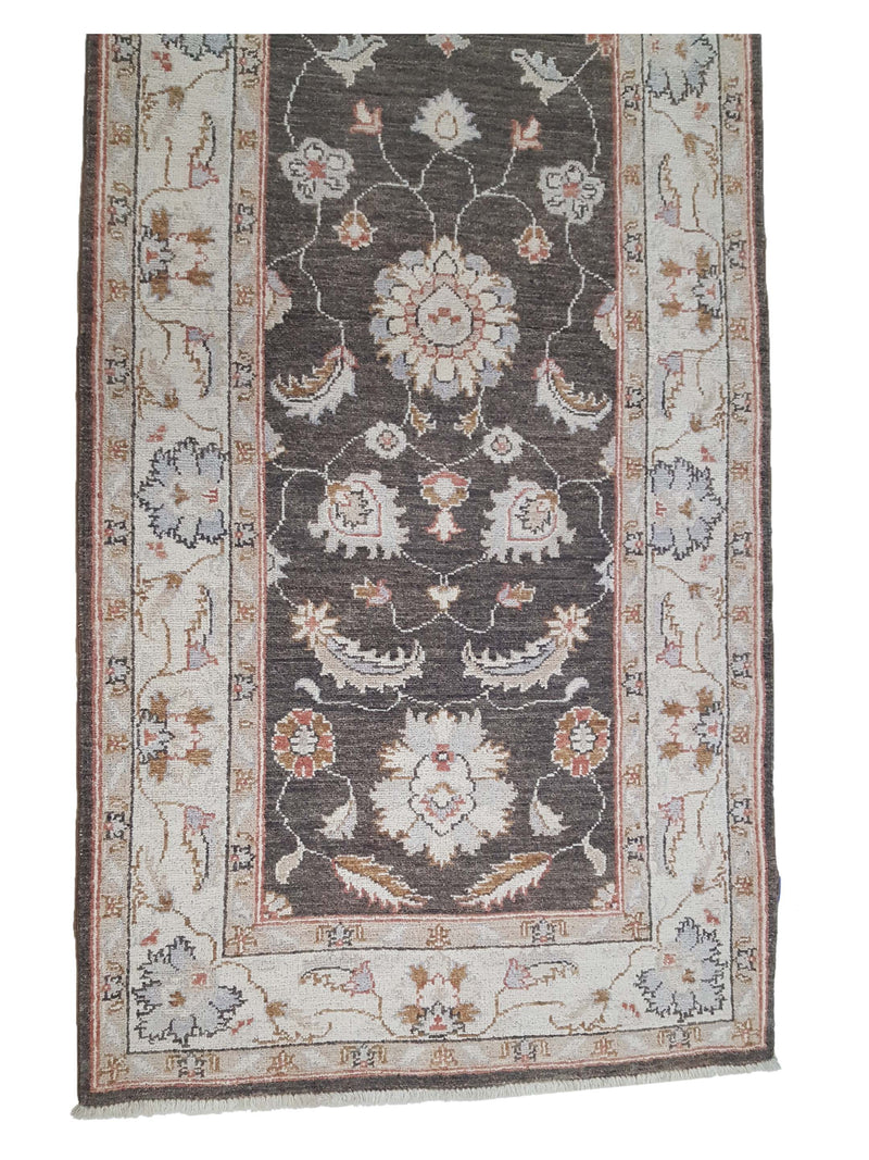 Pacific Ziegler 42169 Brown Ivory Transitional Hand Knotted Rug