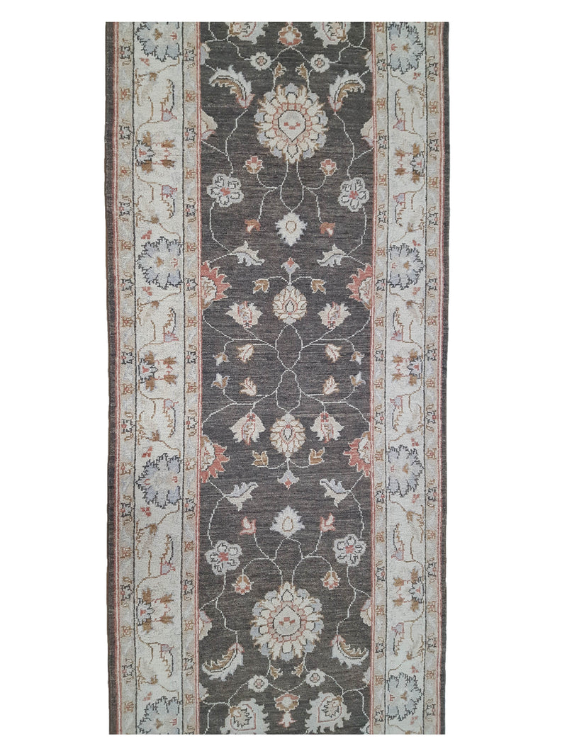 Pacific Ziegler 42169 Brown Ivory Transitional Hand Knotted Rug