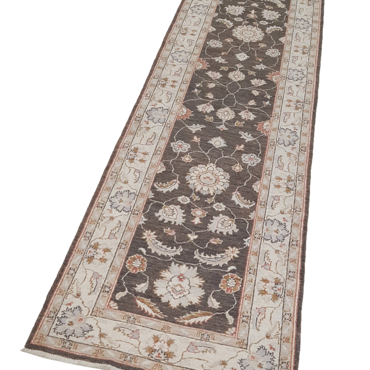 Pacific Ziegler 42169 Brown Ivory Transitional Hand Knotted Rug