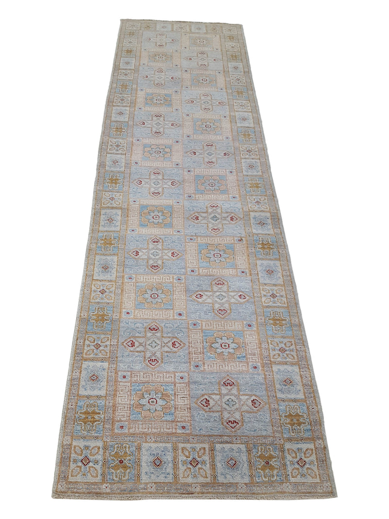 Pacific Ziegler 42174 Jade Blue Multi Transitional Hand Knotted Rug