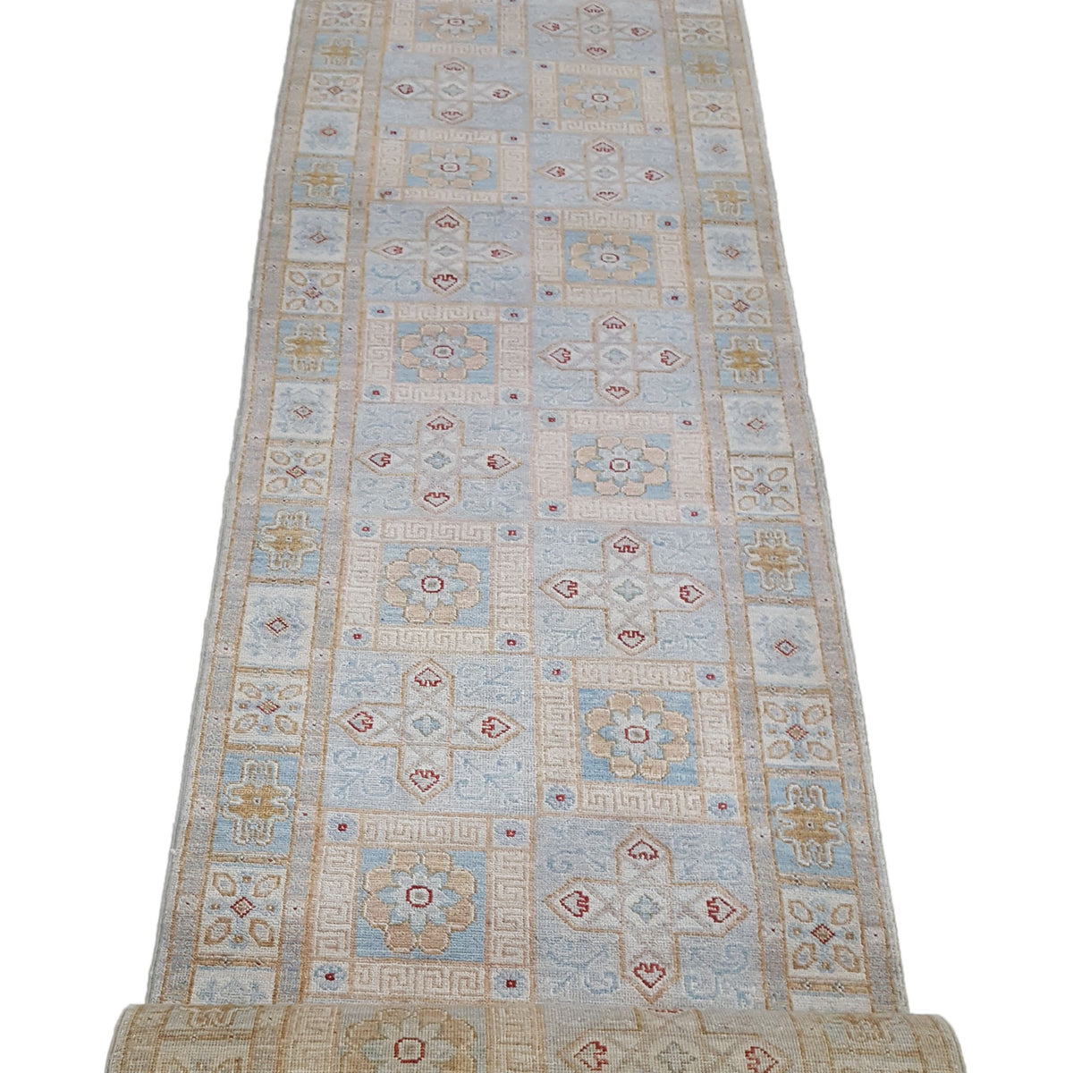 Pacific Ziegler 42174 Jade Blue Multi Transitional Hand Knotted Rug