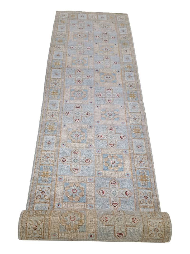 Pacific Ziegler 42174 Jade Blue Multi Transitional Hand Knotted Rug