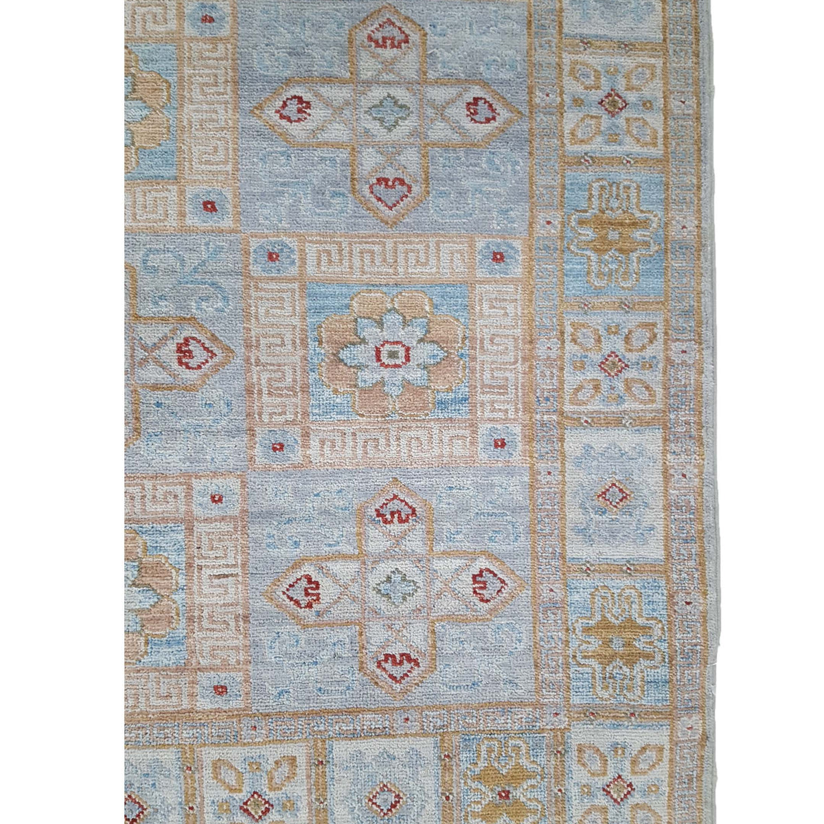 Pacific Ziegler 42174 Jade Blue Multi Transitional Hand Knotted Rug