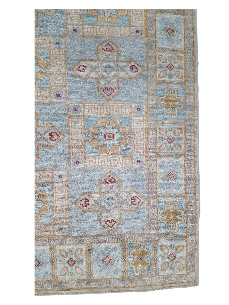Pacific Ziegler 42174 Jade Blue Multi Transitional Hand Knotted Rug