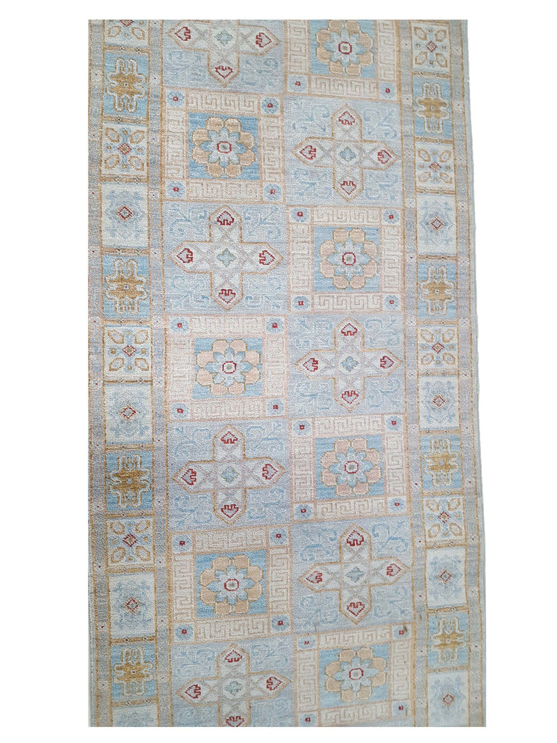 Pacific Ziegler 42174 Jade Blue Multi Transitional Hand Knotted Rug