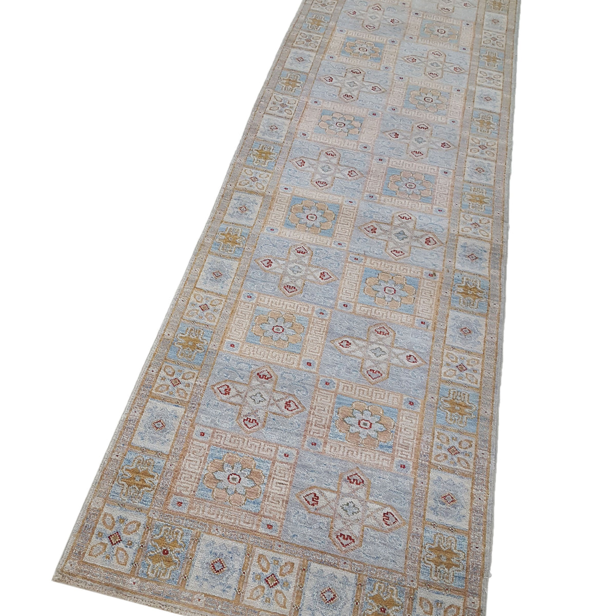 Pacific Ziegler 42174 Jade Blue Multi Transitional Hand Knotted Rug